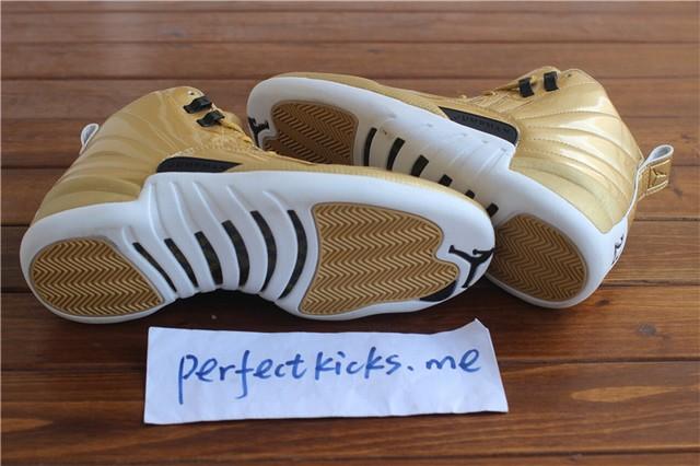 Authentic Air Jordan 12 Gold Pinnacle